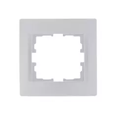 Рамка для розеток и выключателей Lezard Karina 1 пост горизонтальная цвет жемчужный белый перламутровый