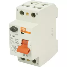 УЗО Tdm Electric ВД1-63S 2P 63 A 300 мА 4.5 кА AC SQ0203-0061