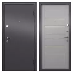 Дверь входная металлическая Страйд Linea 950 мм правая цвет серый Torex