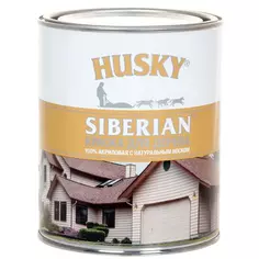 Краска по дереву Husky Siberian акриловая цвет белый база А 0.9 л