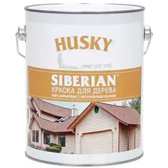 Краска по дереву Husky Siberian акриловая цвет белый база А 2.7 л