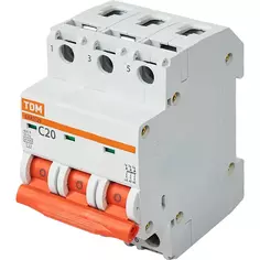 Автоматический выключатель TDM Electric ВА47-29 3P C20 А 4.5 кА SQ0206-0043