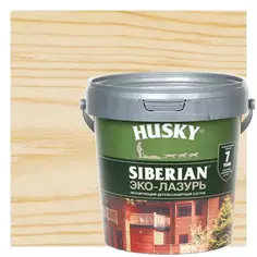 Эко-лазурь Husky Siberian полуматовая цвет бесцветный 0.9 л