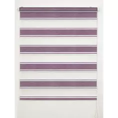 Штора рулонная день-ночь Дэли 80x160 см сиреневая Miamoza