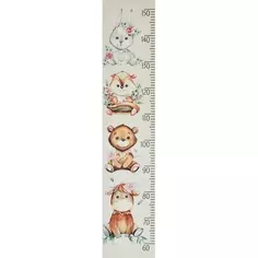 Постер на вспененном ПВХ Зверята 100x20 см Без бренда