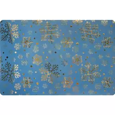 Салфетка 43.5x28.5 см Снежинки синяя Remiling Household