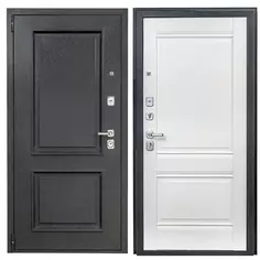 Дверь входная металлическая Порта Р-4 Т80 Белый/Букле Графит 880 мм левая Без бренда
