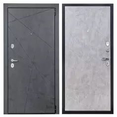 Дверь входная металлическая Порта Р-3 Graphit Art/ Grey Art 980 мм правая Без бренда