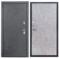 Дверь входная металлическая Порта Р-3 Graphit Art/ Grey Art 880 мм левая Без бренда