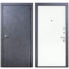 Дверь входная металлическая Порта Р-3 Graphit Art/Super White 980 мм правая Без бренда