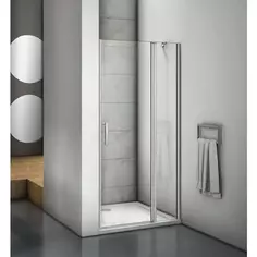 Душевая дверь в нишу Makiato WTW-OD-110-C-WE, 185x110 см хромированный профиль прозрачное стекло распашная Без бренда