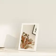 Зеркало декоративное настольное Inspire Lila, 11x16 см, цвет белый Без бренда