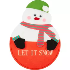 Конверт для столовых приборов Let It Snow Снеговик красный Remiling Household