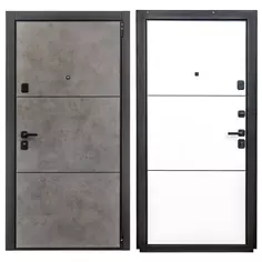 Дверь входная металлическая Порта М-3 Дарк Конкрет/Энжел 880 мм правая Без бренда