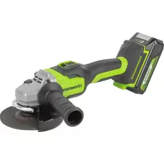 УШМ аккумуляторная бесщеточная Greenworks GD24AG, 24 В Li-Ion 2 Ач