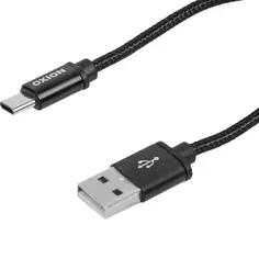 Кабель Oxion USB-Type-C 1.3 м 2 A цвет черный