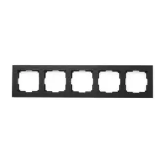 Рамка для розеток и выключателей Werkel Hammer W0052408 5 постов цвет черный