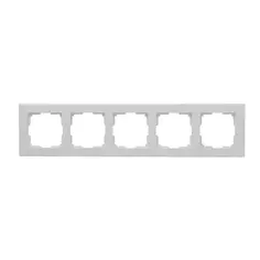 Рамка для розеток и выключателей Werkel Hammer W0052401 5 постов цвет белый