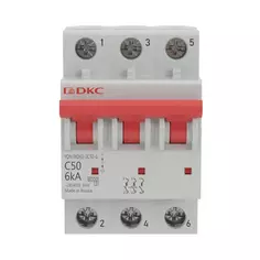 Автоматический выключатель DKC YON MD63 3P C50 А 6 кА