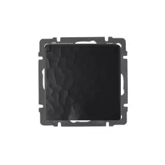 Розетка встраиваемая Werkel Hammer с заземлением со шторками и крышкой цвет черный
