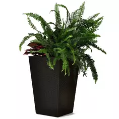 Горшок Keter Rattan Planter M 38.5x38.5x57 см v55.4 л пластик