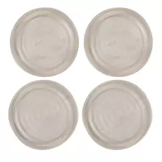 Подставки для стиральных машин 5 мм, диаметр 60 мм, круглые, ПВХ прозрачный 4 шт. ЛЕВША