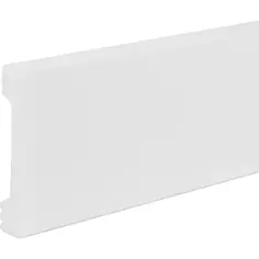 Плинтус напольный квадратный полистирол 8 см x 2 м цвет белый NMC