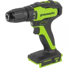 Дрель-шуруповерт аккумуляторная бесщеточная Greenworks GD24DD35 3704007, 24 В Li-Ion, без АКБ и ЗУ