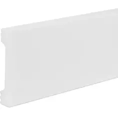 Плинтус напольный квадратный полистирол 10 см x 2 м цвет белый NMC