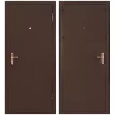 Дверь входная металлическая Профи Pro 206x96 см правая антик медь Без бренда