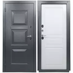 Дверь входная металлическая 3Ф 205x98 см. левая серый Без бренда