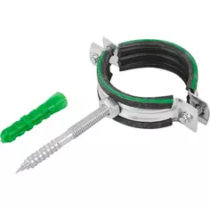 Хомут для труб Mayer 1 1/2" ø48-52 мм со шпилькой 8x70 и дюбелем гайка М8