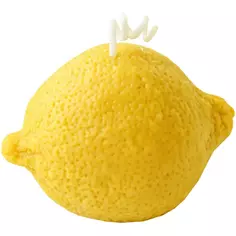 Свеча формовая Лимон желтая 5 см Без бренда