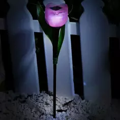 Светильник в грунт садовый Uniel Розовый тюльпан IP44 нейтральный белый свет