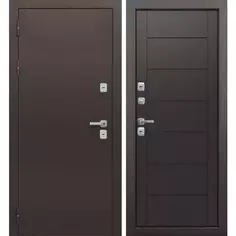 Дверь входная металлическая Изотерма 960x2050 мм левая цвет темный кипарис Ferroni