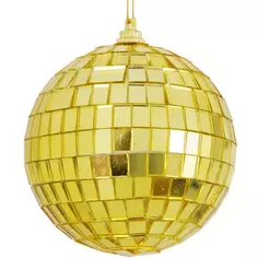 Елочный шар «Диско-шар» ø8 см пластик золотой Без бренда
