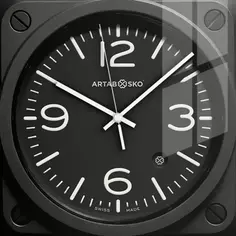 Часы настенные Artabosko Морис 1 квадратные стекло цвет черный бесшумные 30x30 см Без бренда