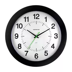 Часы настенные Troykatime Эконом круглые пластик цвет черный бесшумные ø30.5 см