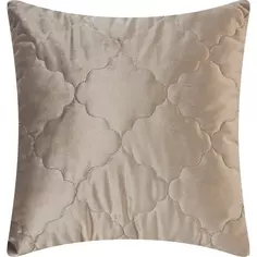 Подушка Ромб 50x50 см цвет серо-коричневый Linen Way