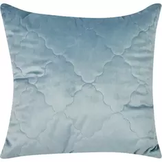 Подушка Ромб 50x50 см цвет серо-голубой Linen Way