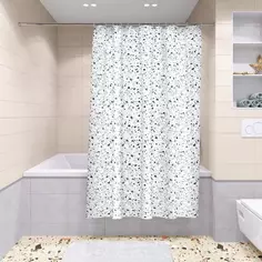 Штора для ванной Lemer Terrazzo 180x200 см полиэстер цвет мультиколор Без бренда