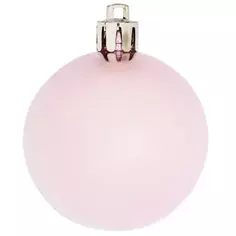 Елочный шар ø5 см пластик розовый Без бренда