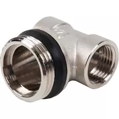 Тройник обжимной коллекторный Valtec 1"х1/2"х1/2" никелированная латунь