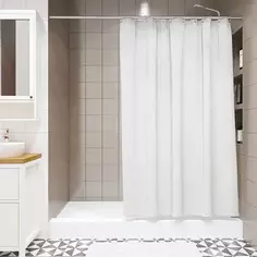 Штора для ванной Lemer Elit 180x200 см полиэстер цвет белый Без бренда