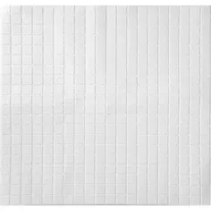 Листовая панель ПВХ Мозаика белый 700x700x3 мм 0.49 м² Grace