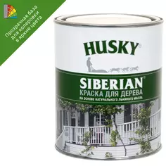 Краска для дерева Husky Siberian моющаяся полуматовая прозрачная 0.9 л Без бренда