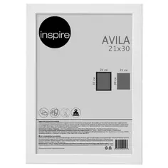 Рамка Inspire Avila 21x30 см МДФ цвет белый