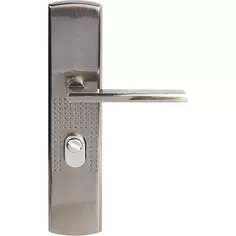 Ручка дверная межкомнатная на планке 200 (108)x68 мм правая, матовый никель