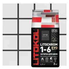 Затирка цементная Litokol Litochrom 1-6 Evo цвет LE 145 черный уголь 2 кг