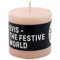 Свеча столбик Цилиндр розовая 7 см Эвис